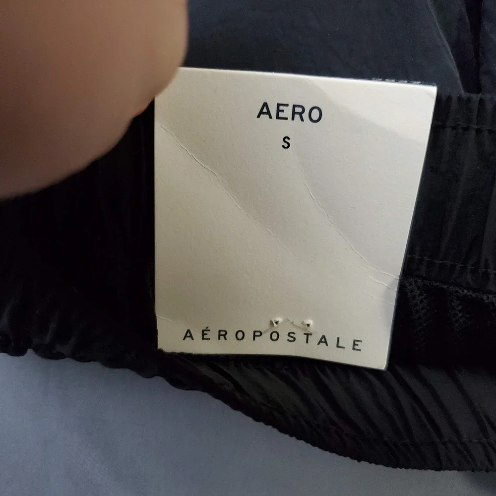 Aeropostale‎ Mens Black Nylon Graphic Board Shorts Swim Trunks Small NWT
